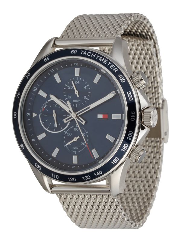TOMMY HILFIGER TOMMY HILFIGER Analogni sat  morsko plava / siva / srebro