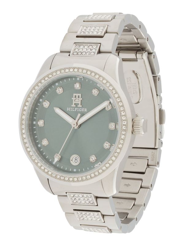 TOMMY HILFIGER TOMMY HILFIGER Analogni sat  zelena / srebro / prozirna
