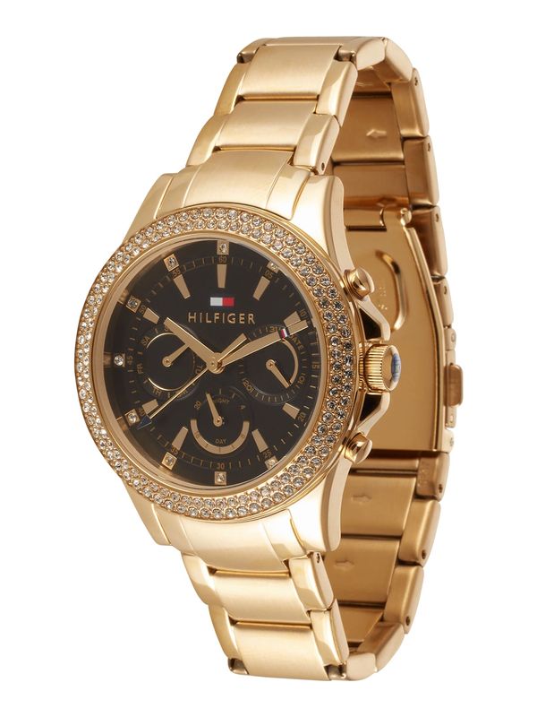 TOMMY HILFIGER TOMMY HILFIGER Analogni sat  zlatna / crna