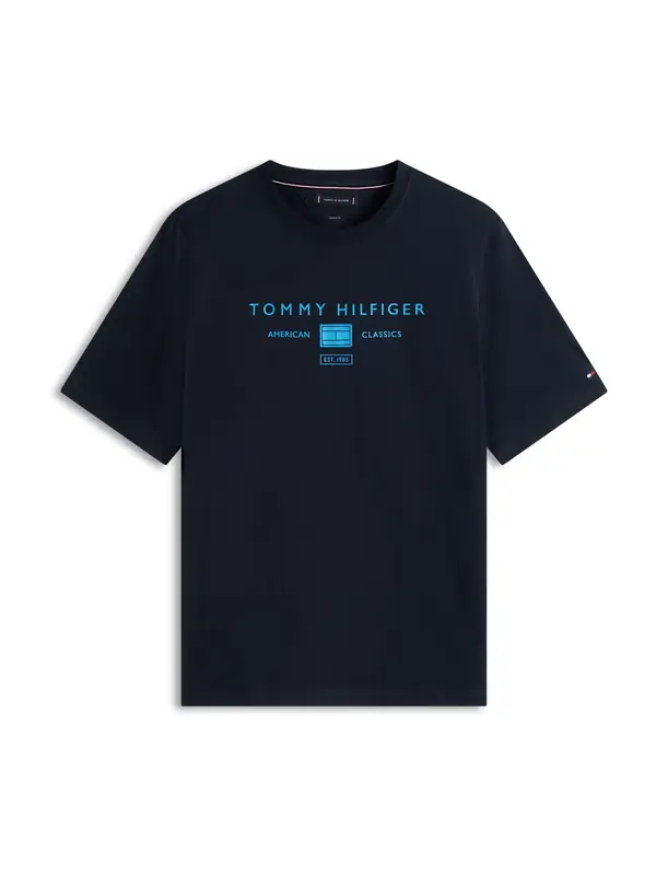 Tommy Hilfiger Big & Tall Tommy Hilfiger Big & Tall Majica 'BRAND LOVE'  morsko plava / azur
