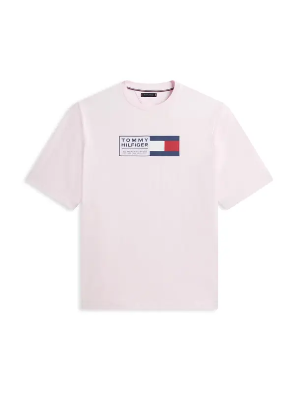 Tommy Hilfiger Big & Tall Tommy Hilfiger Big & Tall Majica 'BRAND LOVE'  tamno plava / rosé / crvena / bijela