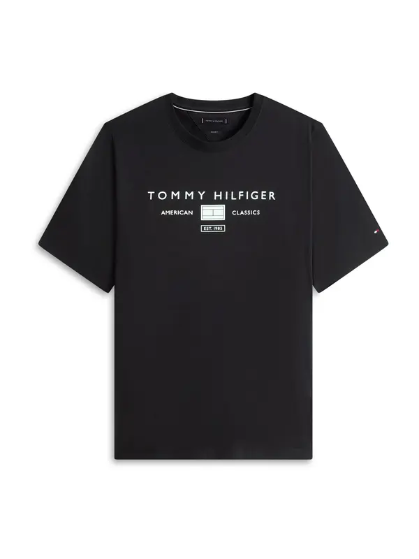 Tommy Hilfiger Big & Tall Tommy Hilfiger Big & Tall Majica  crna / bijela