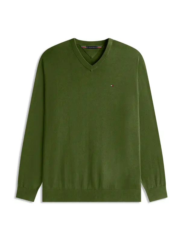 Tommy Hilfiger Big & Tall Tommy Hilfiger Big & Tall Pulover 'ESSENTIAL'  zelena