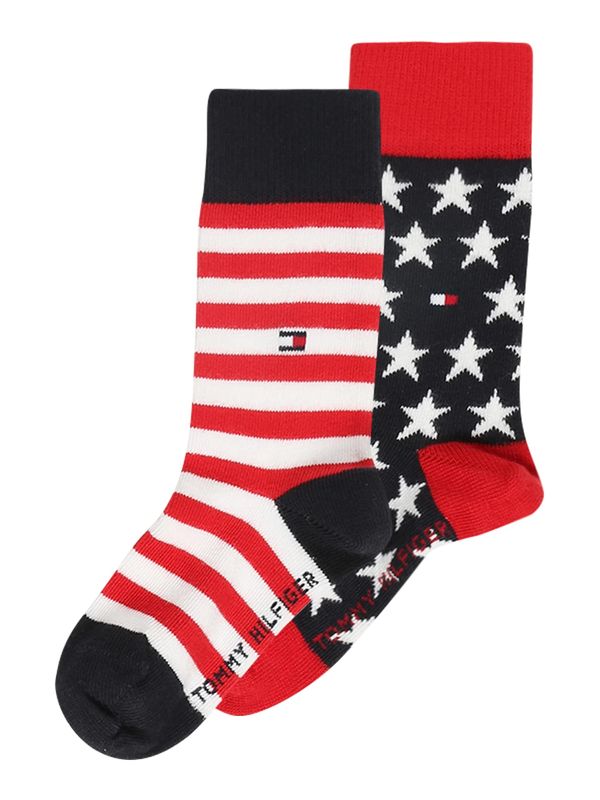 TOMMY HILFIGER TOMMY HILFIGER Čarape  kobalt plava / crvena / bijela