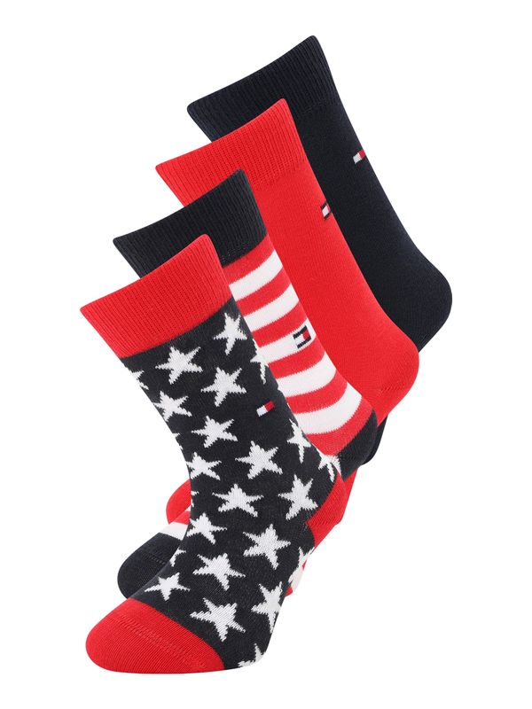 TOMMY HILFIGER TOMMY HILFIGER Čarape  morsko plava / crvena / bijela