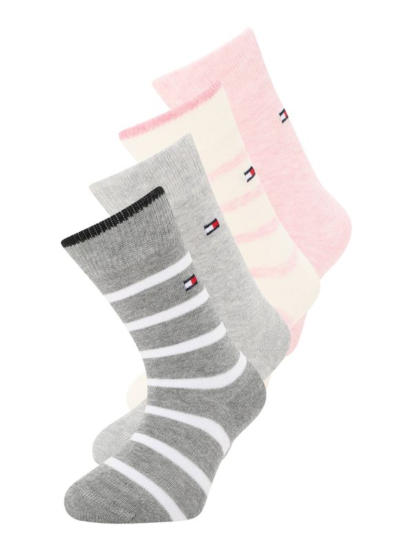 TOMMY HILFIGER TOMMY HILFIGER Čarape  siva / roza / puder roza / bijela