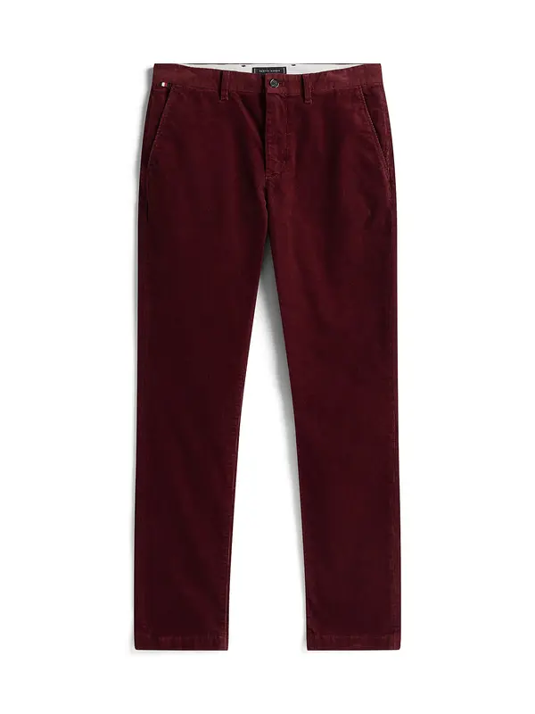 TOMMY HILFIGER TOMMY HILFIGER Chino hlače 'Denton'  tamno crvena