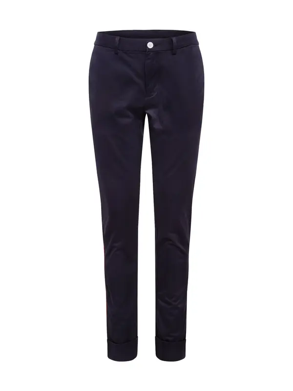 TOMMY HILFIGER TOMMY HILFIGER Chino hlače 'LEWIS HAMILTON DENTON CHINO TWILL SIDE TAPE'  crna