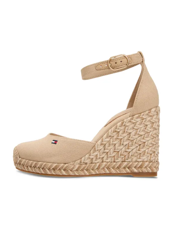 TOMMY HILFIGER TOMMY HILFIGER Cipele s potpeticom i otvorenom petom  boja devine dlake (camel) / mornarsko plava / svijetlo crvena / bijela
