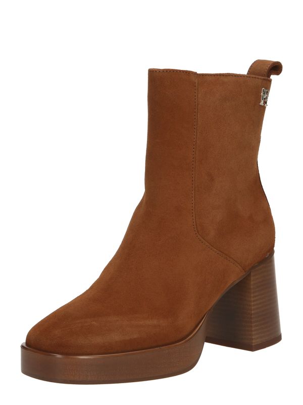 TOMMY HILFIGER TOMMY HILFIGER Čizmice  konjak / zlatna