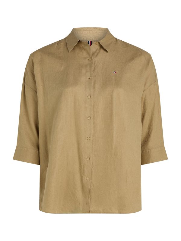 Tommy Hilfiger Curve Tommy Hilfiger Curve Bluza 'ESS'  boja devine dlake (camel)