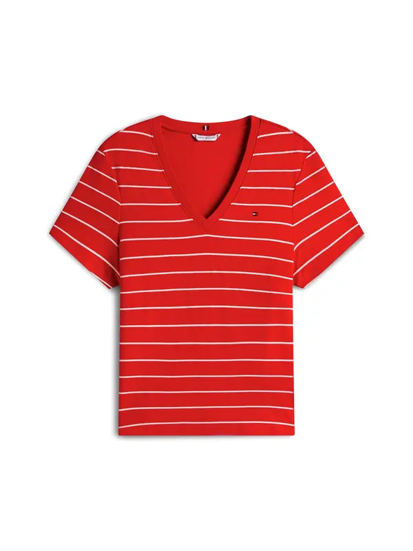 Tommy Hilfiger Curve Tommy Hilfiger Curve Majica 'CODY'  crvena / bijela