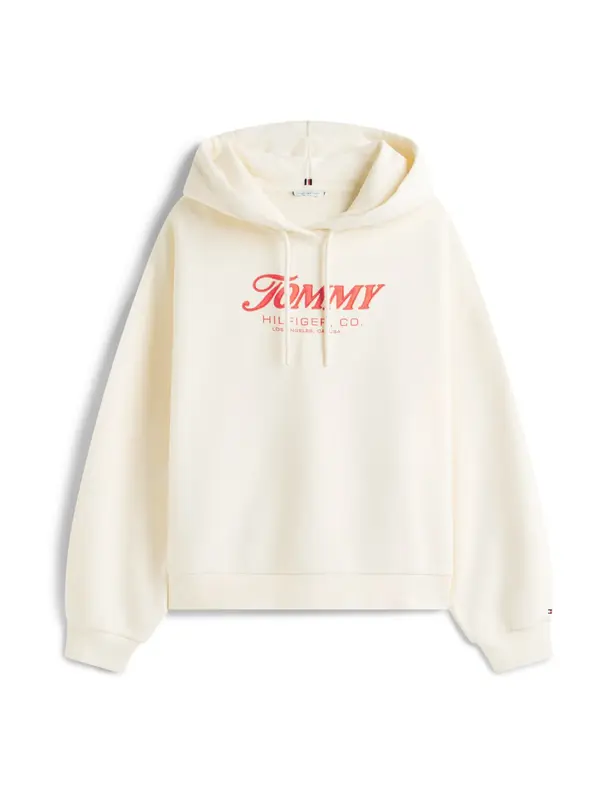 Tommy Hilfiger Curve Tommy Hilfiger Curve Sweater majica  boja pijeska / svijetlocrvena