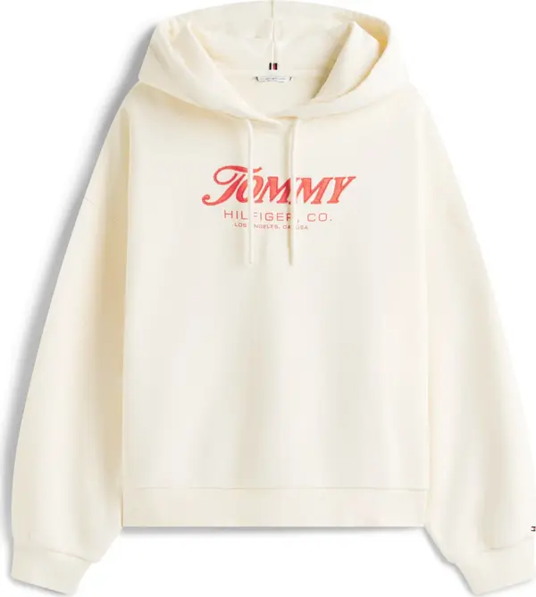 Tommy Hilfiger Curve Tommy Hilfiger Curve Sweater majica  boja pijeska / svijetlocrvena