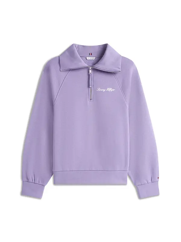 Tommy Hilfiger Curve Tommy Hilfiger Curve Sweater majica  lavanda / bijela