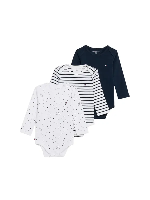 TOMMY HILFIGER TOMMY HILFIGER Dječji bodi  mornarsko plava / bijela