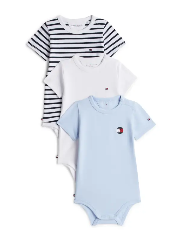TOMMY HILFIGER TOMMY HILFIGER Dječji bodi  mornarsko plava / svijetloplava / bijela