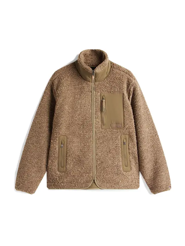 TOMMY HILFIGER TOMMY HILFIGER Flis jakna  tamno bež