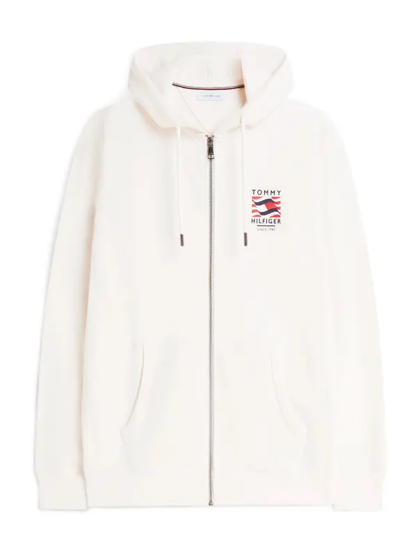 TOMMY HILFIGER TOMMY HILFIGER Gornji dio trenirke  boja slonovače / mornarsko plava / trešnja crvena