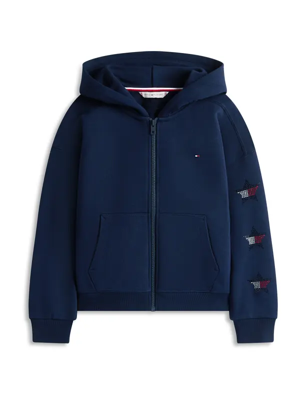TOMMY HILFIGER TOMMY HILFIGER Gornji dio trenirke  mornarsko plava / tamno crvena / crna / prozirna