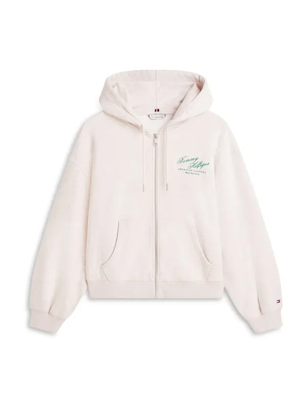 TOMMY HILFIGER TOMMY HILFIGER Gornji dio trenirke  svijetlobež / zelena