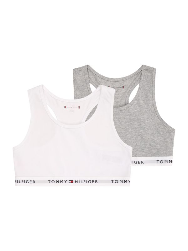 TOMMY HILFIGER TOMMY HILFIGER Grudnjak  siva melange / bijela