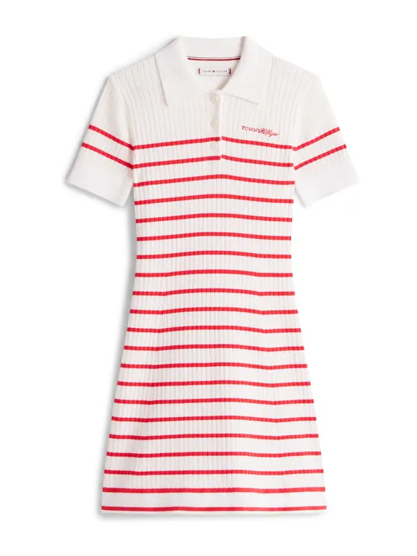 TOMMY HILFIGER TOMMY HILFIGER Haljina  crvena / bijela