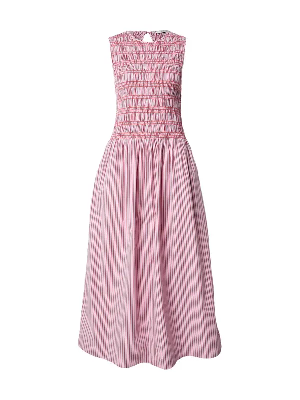 TOMMY HILFIGER TOMMY HILFIGER Haljina 'Stripe Smock Sleeveless Fit And Flare Maxi'  mornarsko plava / roza / svijetlocrvena