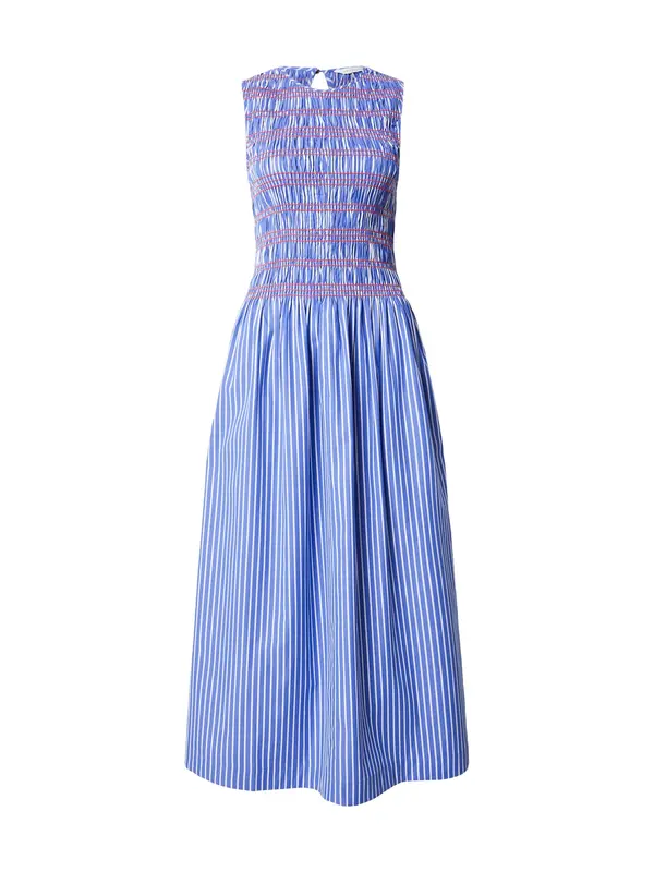 TOMMY HILFIGER TOMMY HILFIGER Haljina 'Stripe Smock Sleeveless Fit And Flare Maxi'  plava / crvena / bijela