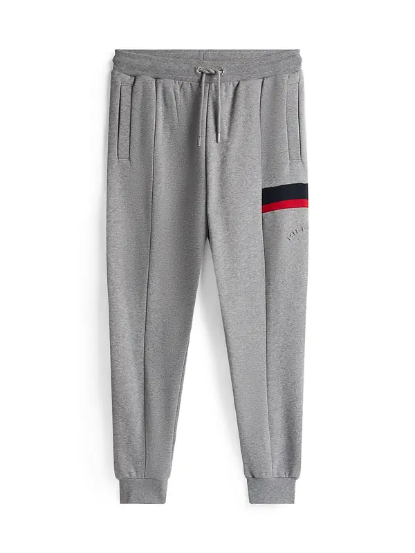 TOMMY HILFIGER TOMMY HILFIGER Hlače  mornarsko plava / siva melange / crvena