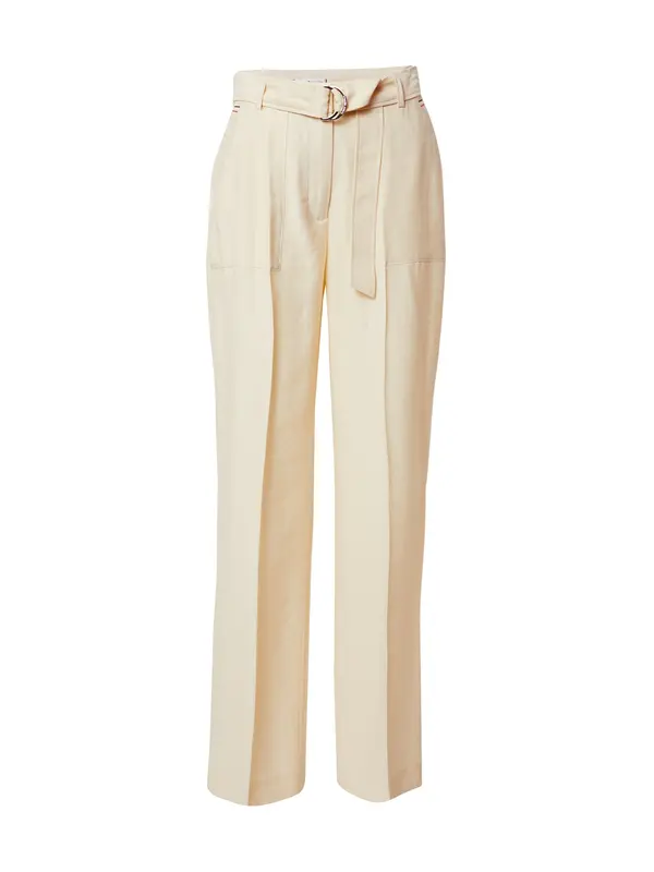 TOMMY HILFIGER TOMMY HILFIGER Hlače na crtu 'TOMMY HILFIGER X ABOUT YOU WL BELTED PANT'  bež