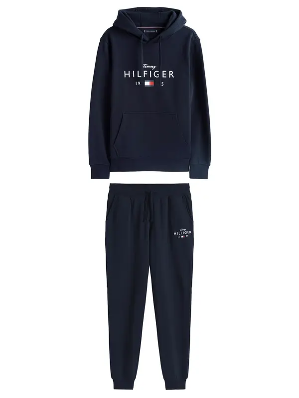 TOMMY HILFIGER TOMMY HILFIGER Jogging komplet  mornarsko plava / crvena / bijela