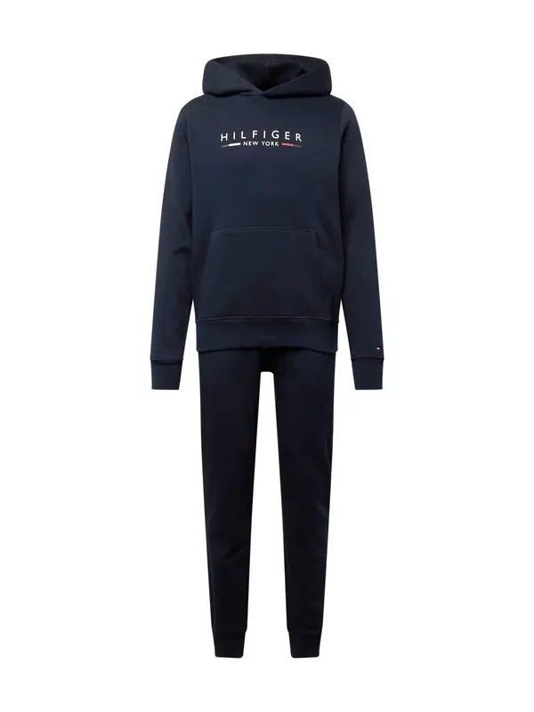 TOMMY HILFIGER TOMMY HILFIGER Jogging komplet  morsko plava / crvena / bijela