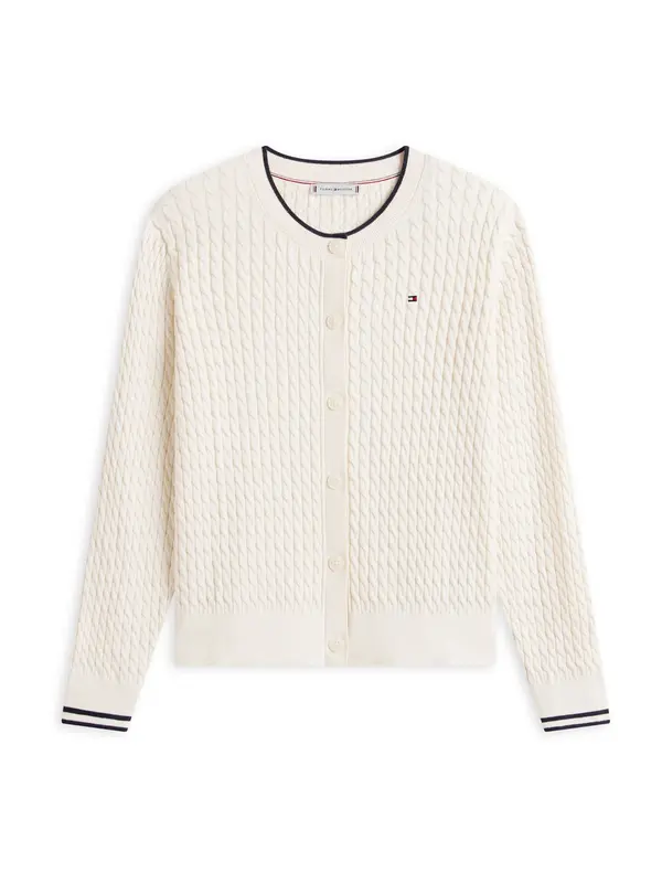 TOMMY HILFIGER TOMMY HILFIGER Kardigan  boja pijeska / crna