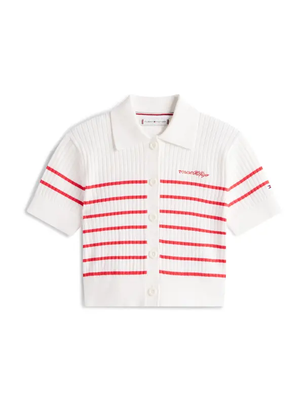 TOMMY HILFIGER TOMMY HILFIGER Kardigan  crvena / bijela