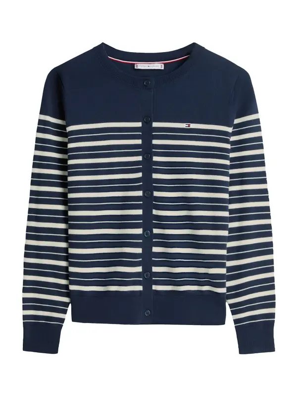 TOMMY HILFIGER TOMMY HILFIGER Kardigan  mornarsko plava / bijela