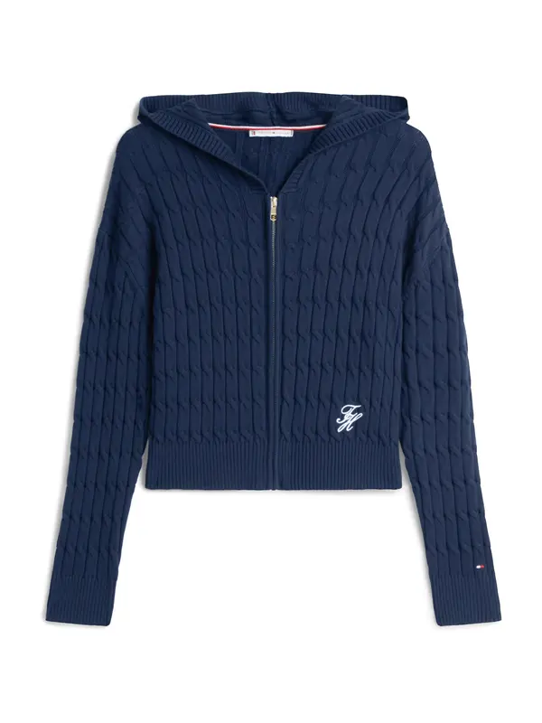 TOMMY HILFIGER TOMMY HILFIGER Kardigan  mornarsko plava / bijela