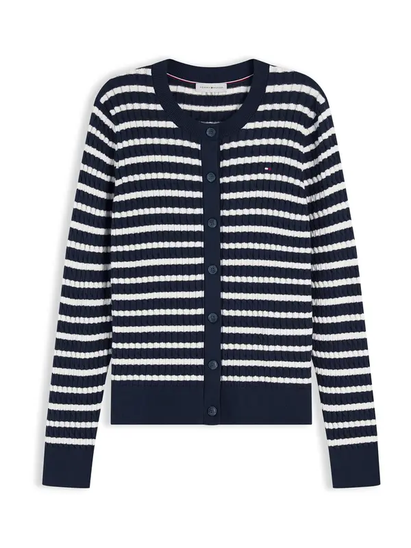 TOMMY HILFIGER TOMMY HILFIGER Kardigan  mornarsko plava / bijela