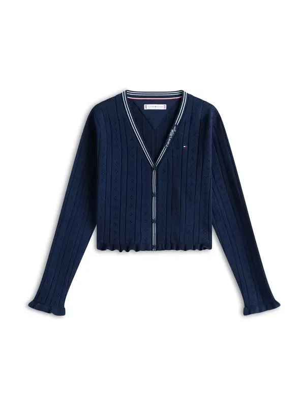 TOMMY HILFIGER TOMMY HILFIGER Kardigan  mornarsko plava / bijela