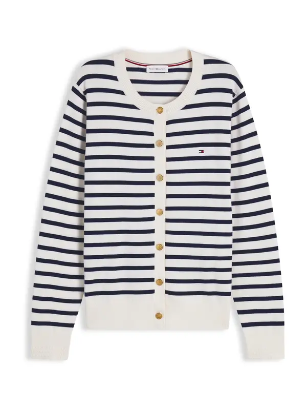 TOMMY HILFIGER TOMMY HILFIGER Kardigan  svijetlobež / mornarsko plava