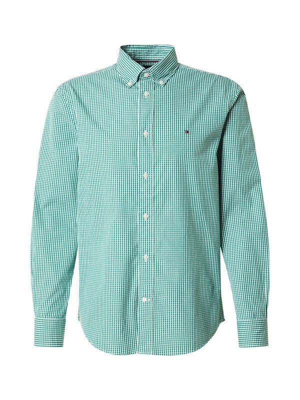 TOMMY HILFIGER TOMMY HILFIGER Košulja 'FLEX'  zelena / bijela