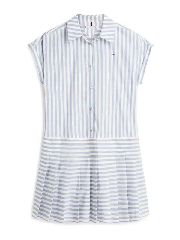 TOMMY HILFIGER TOMMY HILFIGER Košulja haljina  bež / golublje plava