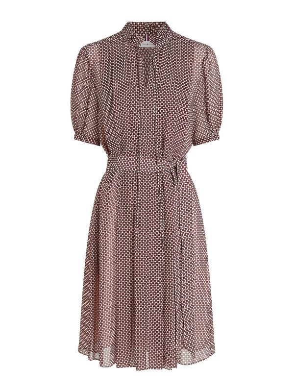 TOMMY HILFIGER TOMMY HILFIGER Košulja haljina  boja pijeska / jarko crvena / karmin crvena