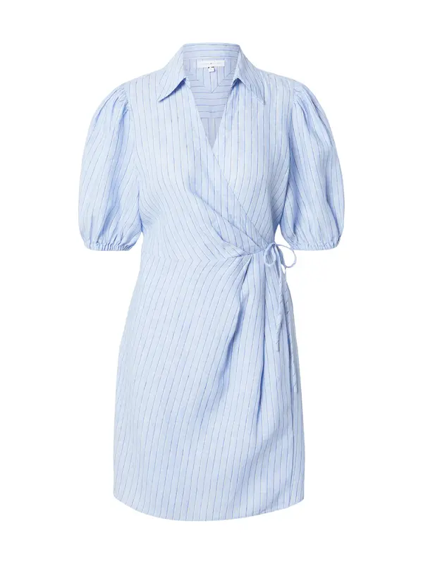 TOMMY HILFIGER TOMMY HILFIGER Košulja haljina 'Pure Relaxed Mini Wrap'  bež / plava / svijetloplava / bijela