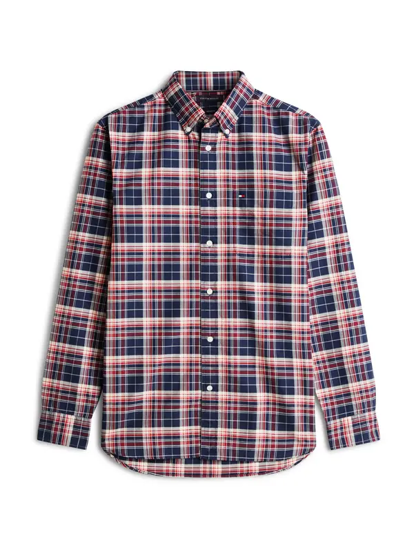 TOMMY HILFIGER TOMMY HILFIGER Košulja 'HERITAGE'  tamno plava / svijetlosiva / tamno crvena