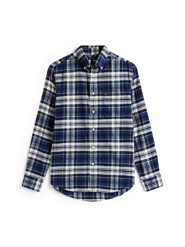 TOMMY HILFIGER TOMMY HILFIGER Košulja 'Hero'  mornarsko plava / noćno plava / žuta / bijela