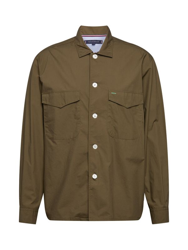 TOMMY HILFIGER TOMMY HILFIGER Košulja 'Officer'  maslinasta