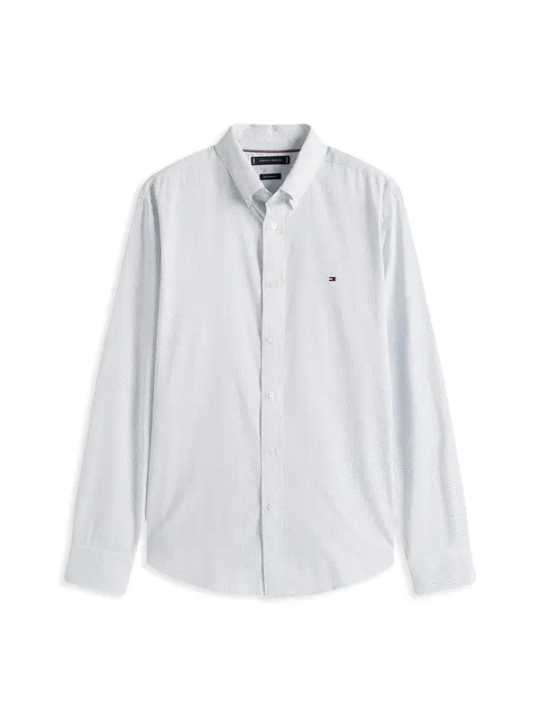 TOMMY HILFIGER TOMMY HILFIGER Košulja 'PERFORMANCE'  tamo siva / bijela