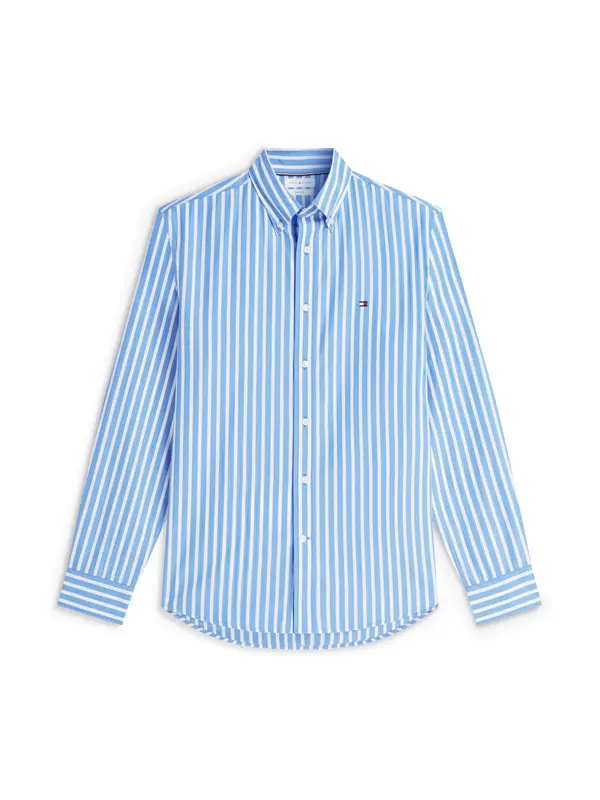 TOMMY HILFIGER TOMMY HILFIGER Košulja 'Regular Fit Flex Stripe'  svijetloplava / bijela