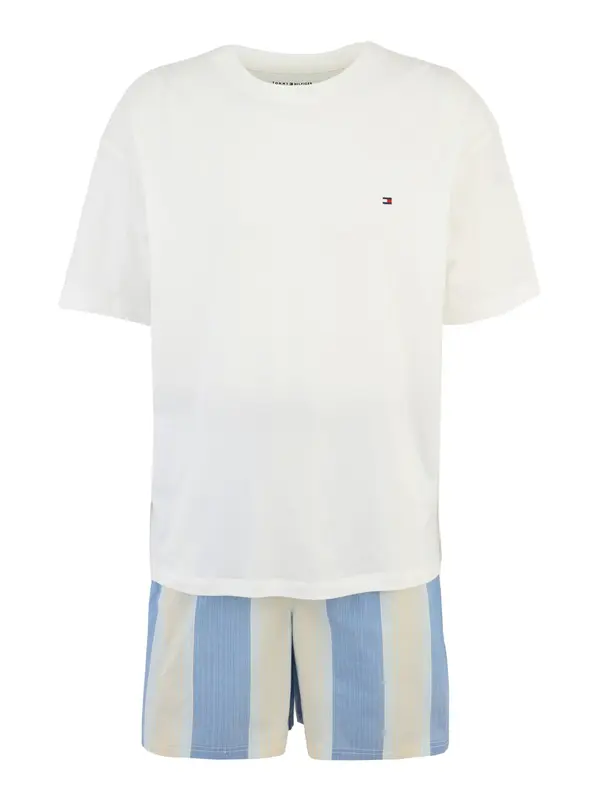 TOMMY HILFIGER TOMMY HILFIGER Kratka pidžama  bež / opal / svijetloplava / bijela